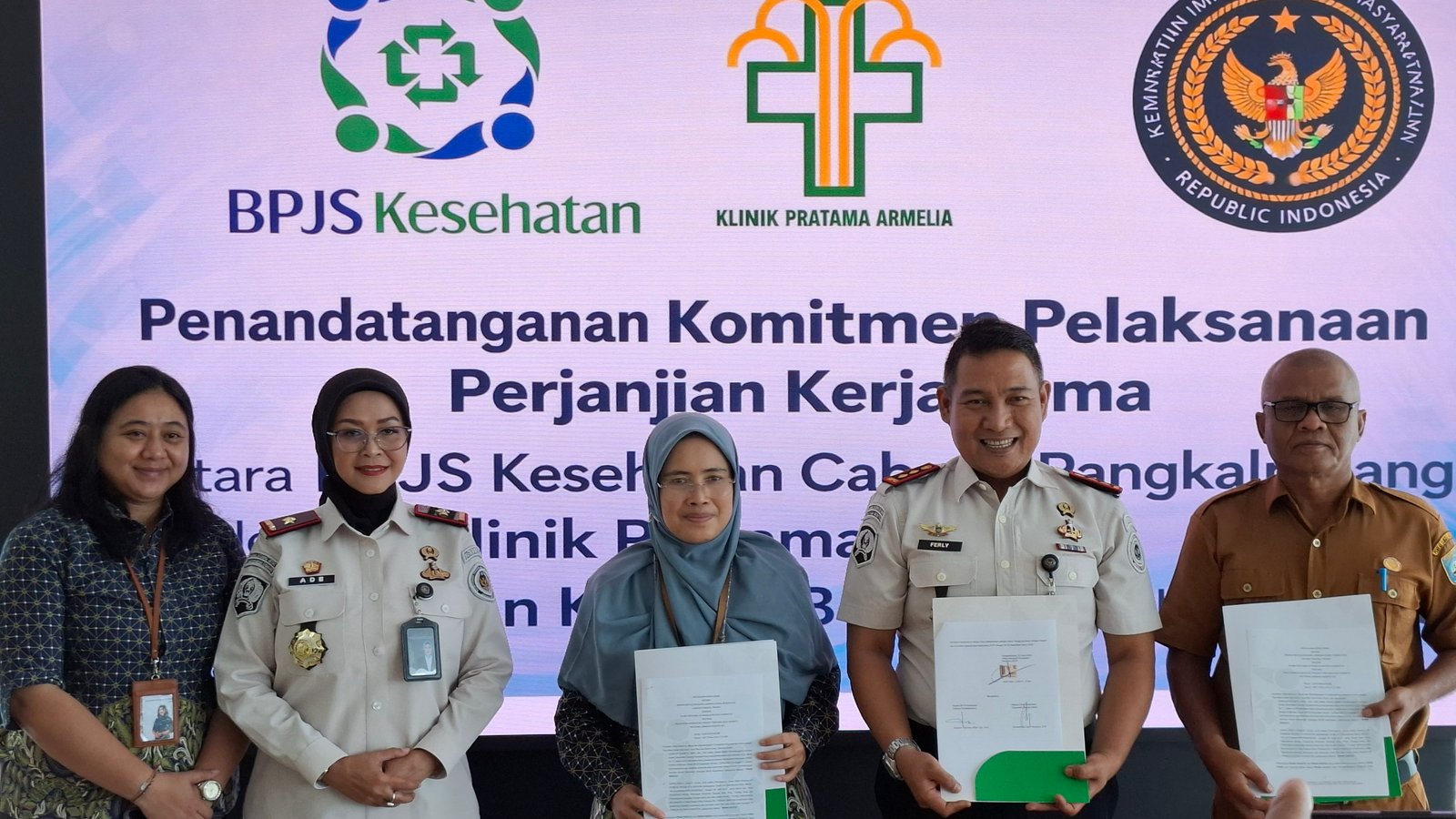 Perkuat Layanan Kesehatan, Kakanwil Ditjenpas Babel Dukung PKS Klinik Armelia–BPJS